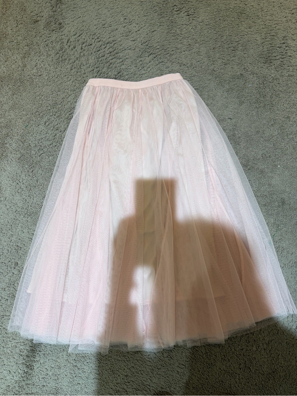 Light Pink Tulle Midi Skirt